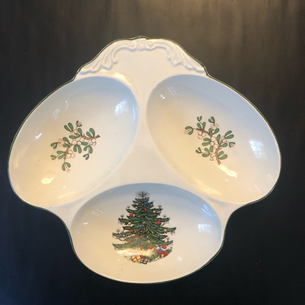 Cuthbertson Original Christmas Tree Relish Dish Vintage Made In England
